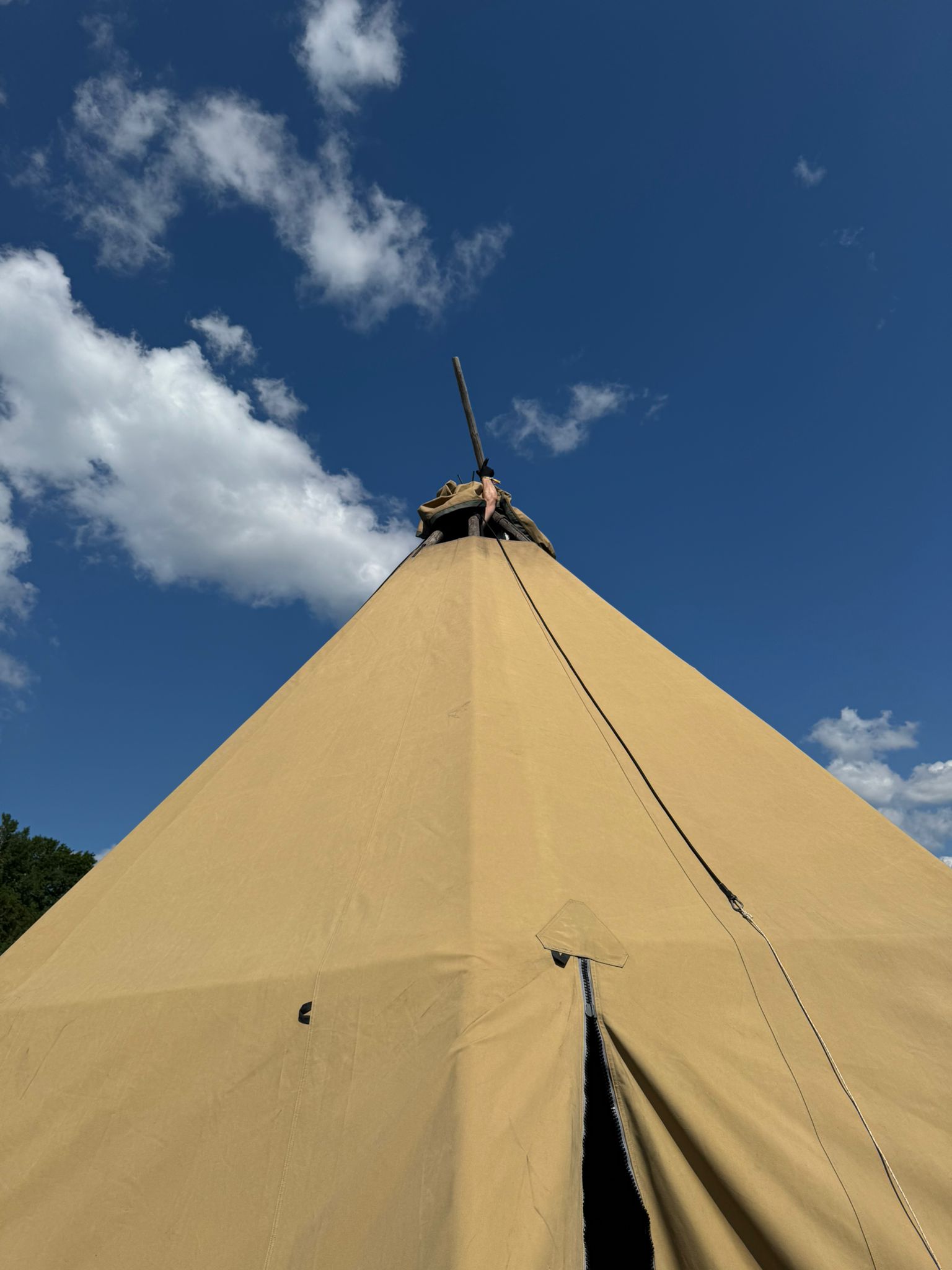 Camp Yggdrasil tipi tent at The Borderland